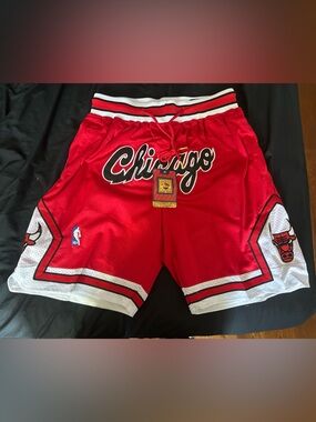 Chicago Red Basketball Shorts with Team Script